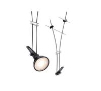 94489 CorDuo Système de Câbles Spot Individuel Comet DC 12V max. 50 watt Éclairage Extensible Noir Mat Métal GU5,3 Système de Câbl
