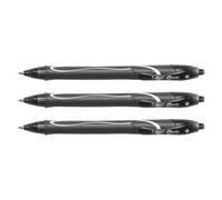 [949873-3] Bic Lot de 3 Stylos à encre gel Gelocity Quick Dry, tracé: noir