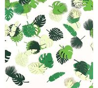 95-100 pièces de confettis en forme de feuilles de tortue verte et décorations de fête à thème d'animaux de la jungle mélangés avec des feuilles de palmier et de banane. Rentrée scolaire, Saint-Valent