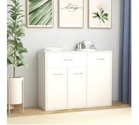 950•HOM• Buffet bas contemporain - Buffet de cuisine Blanc BEST Buffet Blanc 88x30x70 cm Aggloméré Maison BlancBuffets & bahuts