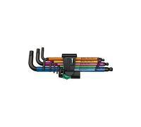 950 SPKL/9 SM N Multicolour Jeu de clés mâles coudées, syst. métrique, BlackLaser, 9 pièces