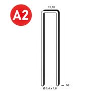 9500 AGRAFES Z-50 INOX - ASLAFIX - 6Z-509
