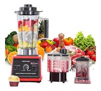9500W 3-En-1 Blender Mixeur Multifonctions, Portables 3L+1.5L+0.5L Sans BPA,Blender Smoothie Professionnel,Lames en Inox,15 Réglages Vitesse,pour Smoothies,Shakes,Glace Pilée (3 en 1 Mixeur Blender)