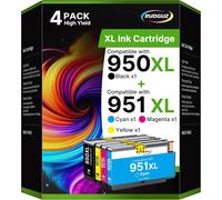 950Xl 951Xl Cartouche D'Encre Compatible Pour Hp 950 Et 951 Pour Hp Officejet Pro 8600 8610 8620 8615 8625 8630 8640 251Dw 276Dw (951Xl Pack De 4 Cartouches)