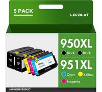 950XL 951XL Cartouche d'encre Compatible pour HP 950 XL 951 XL pour Officejet Pro 8600 8620 8610 8100 8615 251dw 8630 8640 (Noir Cyan Magenta Jaune, 5-Pack)