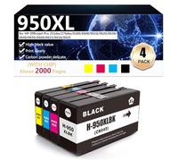 950XL 951XL Cartouche D'encre Compatible pour HP Officejet Pro 251dw 276dw 8100 8600 8610 8620 8630 8640 8650 8660 8615 8616 8625 Imprimante Multipack 4 Couleurs (Black/Cyan/Magenta/Yellow),1 set