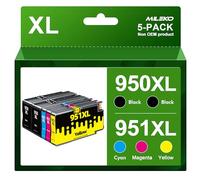 950XL 951XL Lot de cartouches d'encre de rechange pour HP 950 951 XL Multipack compatibles avec Officejet Pro 8100 8600 8610 8615 8620 8625 8630 8640 8660 251dw 276dw Noir/cyan/magenta/jaune - Paquet
