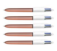 [951737-5] Bic Lot de 5 Stylos à bille rétractable 4Colours Shine pointe moye...