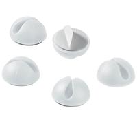 [95183] Goobay Lot de 5 Guide-câble Adhésif pour câble 6 mm Blanc
