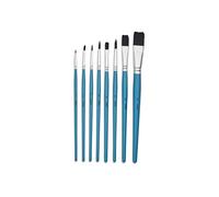 Pébéo Pinceaux aquarelle Lot 8 pièces – Ronds et plats, imitation petit-gris