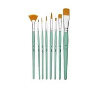 [952313] Pébéo Pochette 8 Pinceaux Manche Court Polyamide Doré FSC