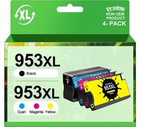 953 XL 953XL Cartouches d'encre Remplacement pour HP 953 XL Cartouches d'encre pour HP OfficPro 7720 7740 8710 8715 8718 8719 8720 8725 8730 8740 8218 (4-Pack,Noir Cyan Magenta Jaune)