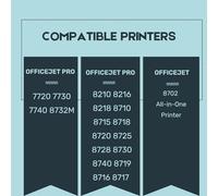 953XL 953 XL Lot de 4 cartouches d'encre compatibles avec HP 953XL Compatible avec HP Officejet Pro 8710 8715 7720 7740 7730 8720 8730 8210 8725 8715 8740 8218
