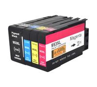 953XL Multipack Cartouches d'encre Remplacement, Pack de 4 Cartouches d'encre pour Imprimantes Jet d'encre 953XL pour HP Officejet Pro 7720 7740 8210 8710 8730 8720 8725 8740 Imprimante