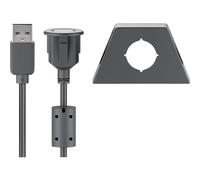 [95445] Goobay Rallonge USB 2.0 Hi-Speed Avec support de fixation 1.2 m Noir