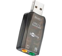 [95451] Goobay Carte son USB 2.0 Transparente Pour connxion de micro et Casque