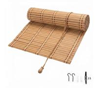 95x140cm Petit Store Bateau en Bambou - 55% Filtrage de Lumière - Style Rétro et Atmosphère Naturelle pour Cuisine et Fenêtre