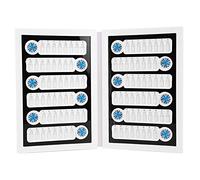 96 grilles acrylique vernis à ongles Gel carte de couleur livre aimant faux ongles couleur panneau d'affichage (Noir)