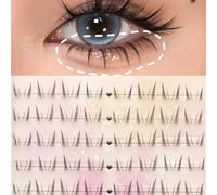 96 paires de faux cils naturels, extensions de cils inférieurs de style coréen 3-en-1 faciles à porter pour les débutants, bouquets de cils, cils individuels, faux cils Fibre synthétique