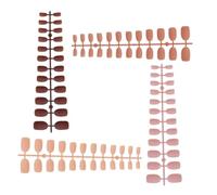 96 Pièces Autocollants pour Ongles Longs à Bout Rond | Détachables, Pose Facile à Maison, Design Complet, Lot de Set de Ensembles, pour Filles et Femmes Couleur Aléatoire