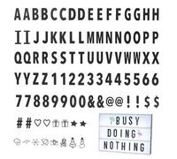 96 Pièces Lettres pour Light Box, A4 DIY Lettres Noires Chiffres et Lettres Lumineuses Décoratives Chiffres et Lettres Symboles Cinématiques pour Lettre pour Décorer Chambre/Cadeau/Anniversaires