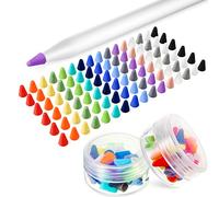 96 Pièces Protection de Pointe en Silicone Compatible avec Apple Pencil 1ère et 2ème Génération, Couverture de Pointe de Stylet Antidérapante Écriture de Dessin Silencieuse, 16 Couleurs