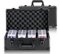 96 PSA Boîte de rangement pour cartes à collectionner - 4 emplacements - Porte-cartes de sport Etui - collection robuste pour les fans de sport