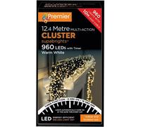 960 LED Multi Action Blanc Chaud Grappe Noël Lumières Avec Minuteur - PREMIER