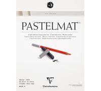 96001c Bloc Collé Pastelmat N°3 - 12 Feuilles Carte Spéciale Pour Pastels Secs - 18x24 Cm 360g - Blanc - Intercalaires En Papier Cristal