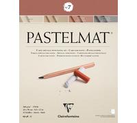 96001c Bloc Collé Pastelmat N°3 - 12 Feuilles Carte Spéciale Pour Pastels Secs - 18x24 Cm 360g - Blanc - Intercalaires En Papier Cristal