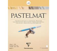 96017c Bloc Collé Pastelmat N°1-12 Feuilles Carte Spéciale Pour Pastels Secs-24x30 Cm 360g-4 Couleurs Assorties-Intercalaires En Papier Cristal