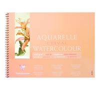 [96071C] Clairefontaine Etival album spiralé 12F 24x30cm 300g grain fin Blanc