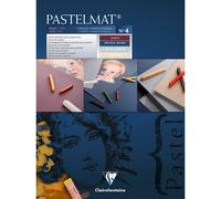 Clairefontaine Bloc Pastelmat n°4 – 12 feuilles 18x24 cm 360 g, 4 couleurs, intercalaires cristal
