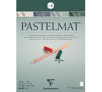 96113c Bloc Collé Pastelmat N°5-12 Feuilles Carte Spéciale Pour Pastels Secs-18x24 Cm 360g-4 Couleurs Assorties-Intercalaires En Papier Cristal