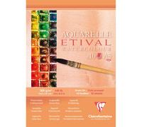 [96304C] Clairefontaine Bloc encollé A5 Etival Grain fin 300g 10 feuilles