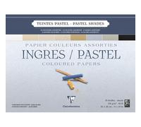 [96489C] Clairefontaine Bloc Ingres-Pastel encollé 36x48 130g couleurs assort...
