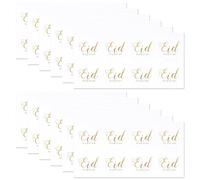 96pcs / 12 Feuilles Autocollants Eid Mubarak, 4cm Dorés Autocollant Eid Al-Fitr Autocollant Musulman Décoration Eid al Adha Sceaux d'Enveloppe pour Cadeaux de Fête de Eid