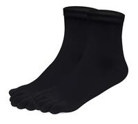 97% coton Chaussettes à orteils Taille 39-43 Chaussettes à cinq doigts Chaussettes pour homme Pour le quotidien, 2 noires, 39-43