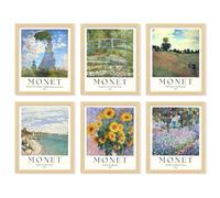 97 Decor Affiche murale de l'œuvre les Nymphéas de Monet, célèbres œuvres d'art de Claude Monet, impressions de peintures classiques à l'huile vintage de Claude Monet (sans cadre)