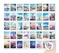 97 Decor Affiches de voyage vintage - Décoration de voyage rétro pour la maison, les voyages - Impressions d'art pour décoration murale, collage de voyage autour du monde, images de destination de