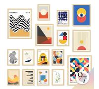 97 Decor Grande impression murale Bauhaus de 28 x 35,6 cm - Grande décoration murale abstraite - Décoration murale moderne du milieu du siècle, poster du Bauhaus - Images géométriques pour chambre à