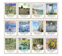 97 Decor Poster Monet pour décoration murale, art mural de Monet, œuvre d'art de Monet aux nénuphars de Monet, impressions d'art célèbres de Claude, images impressionnistes classiques de Claude (20,3