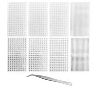 970 Autocollants En Diamant, 970 Autocollants En Perles, 1 Morceau De Pincettes, Autocollants Pour L'Artisanat, Adapté À La Maquilleuse, À La Manucure Et À La Décoration D'Objets.