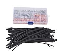 970 Pièces Kit de Cosses Tubulaires Non Isolées en Laiton Étamé, Assortiment de Ferrules pour Câbles Électriques avec Tubes Thermorétractables, pour Automobiles et Tableaux Électri