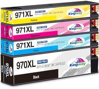 970XL 971XL Cartouches d'encre Compatibles avec HP 970XL 970 971XL 971 Cartouches d'encre de Rechange pour HP Officejet Pro X476dw X576dw X451dw X551dw (Noir Cyan Magenta Jaune, 4 Pack)