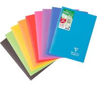 971411c Un Cahier Agrafé Koverbook - A4 21x29,7 Cm - 96 Pages Grands Carreaux - Papier Blanc 90 G - Couverture Opaque Polypro Recyclé Couleur Aléatoire
