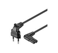 [97355] Goobay Cordon secteur bipolaire coudé Type C CEE 7/16/ coudé 90° IEC ...