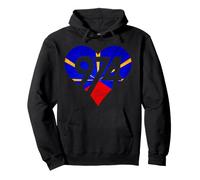 974 Ile de la Réunion - Coeur réunionnais C26 Sweat à Capuche