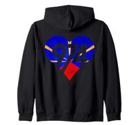 974 Ile de la Réunion - Coeur réunionnais C26 Sweat à Capuche