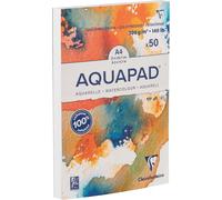975720c Bloc Encollé Goldline Aquapad - 70 Feuilles Papier Aquarelle Blanc Grain Moyen Fin A5 14,8x21 Cm 300g